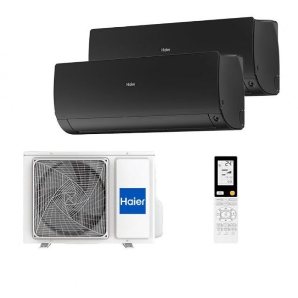 Мульти сплит-система Haier на 2 комнаты (25+25 кв.м.) FLEXIS Black 2U40S2SM1FA/AS25S2SF2FA-Bx2